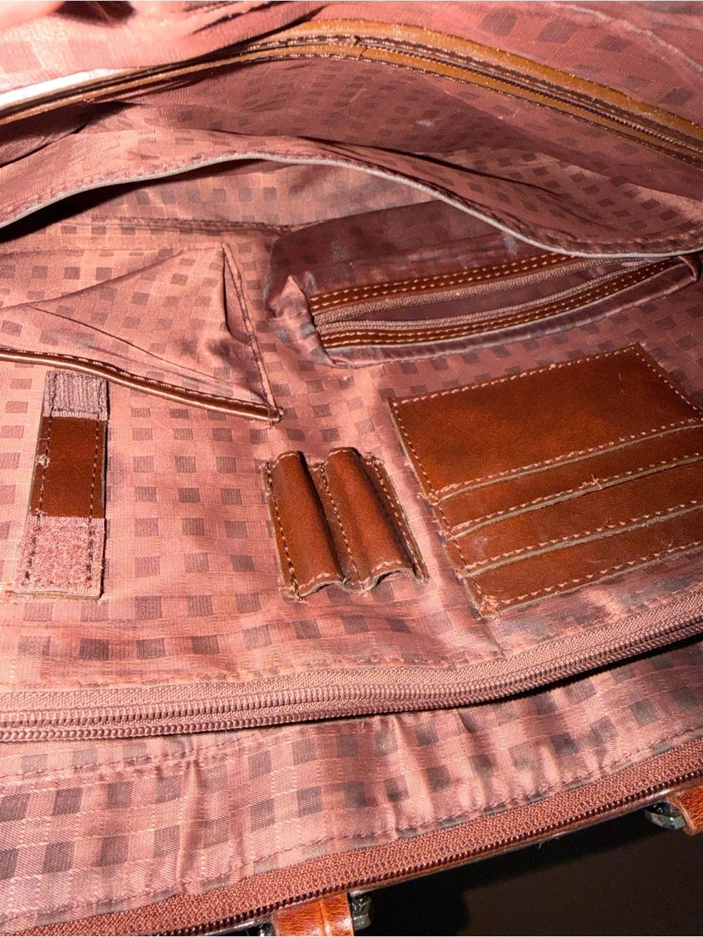 Marc Chantel Vintage Briefcase Attaché Crocodile Embossed Leather